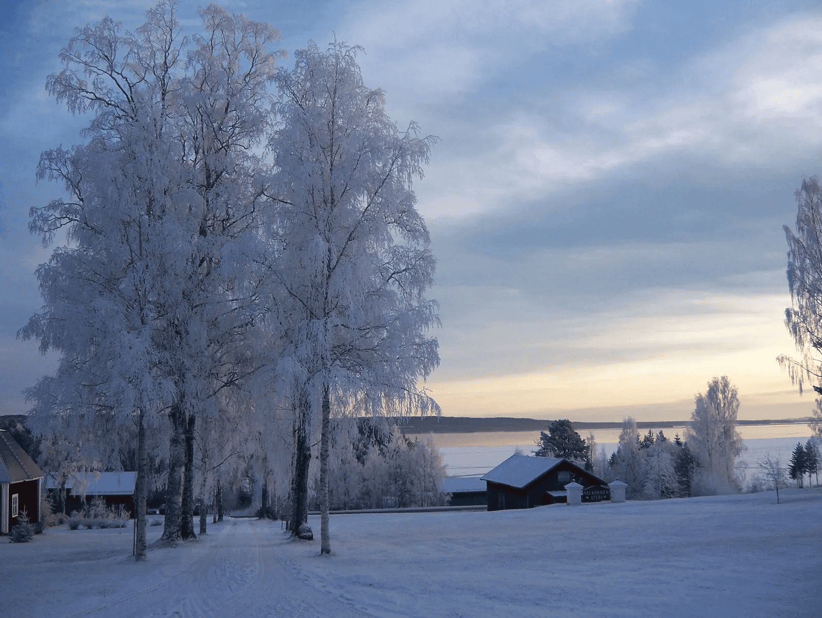 A Palace in the Snow in Sweden